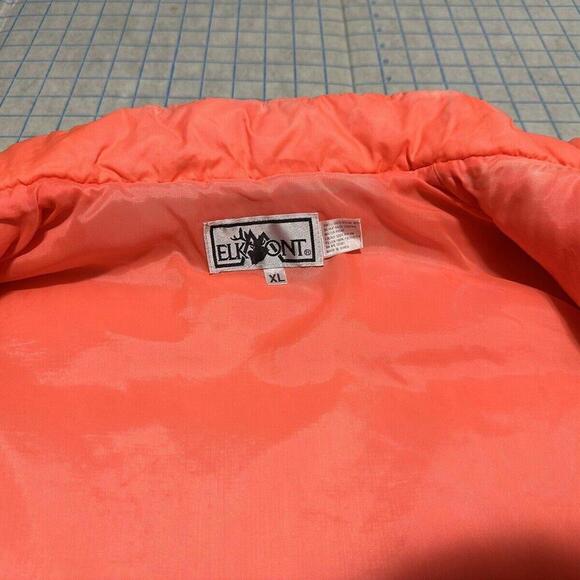 Vintage Camouflage Blaze Orange Zip Vest Men’s XL Extra Large Elkmont Hunting - Picture 12 of 15